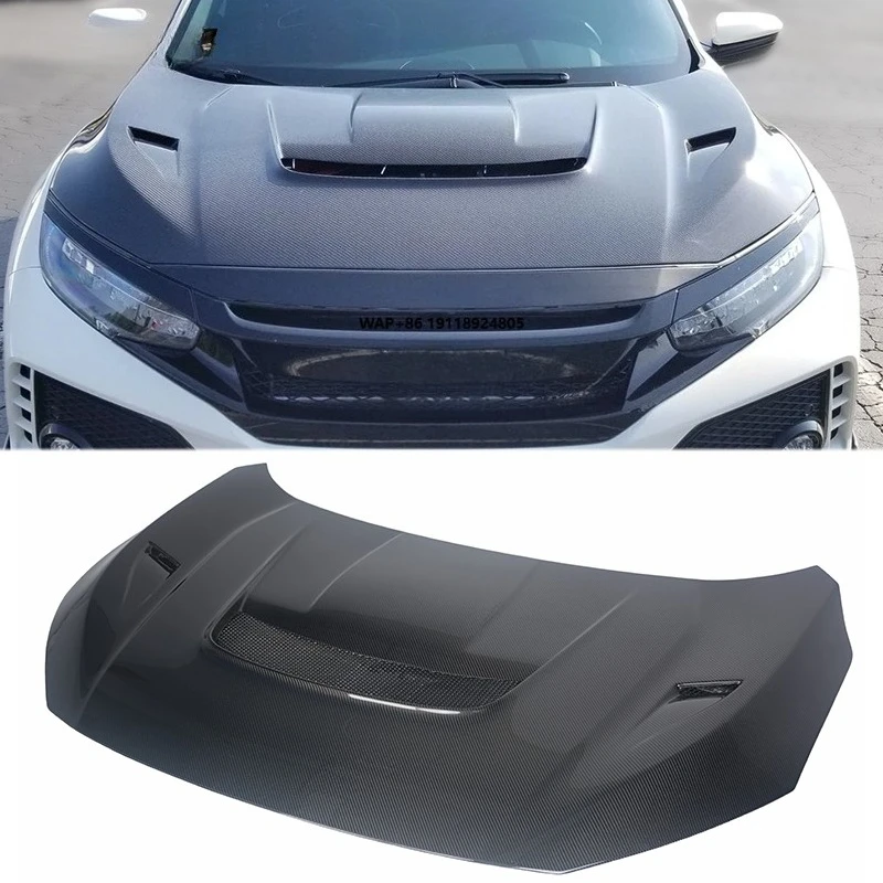

New VARTS Style Carbon Fiber Bonnet Hood 10th Gen Compatible with FK8 FK7 FC Models