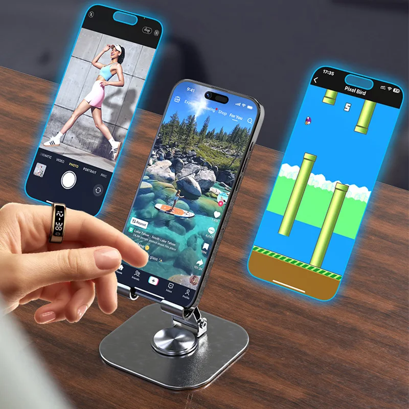 حلقة ذكية R11C لنظام Android iOS مع شاشة تعمل باللمس للتحكم في الإيماءات ومعدل ضربات القلب والنوم ومراقبة الأكسجين المقاومة للماء للرجال والنساء