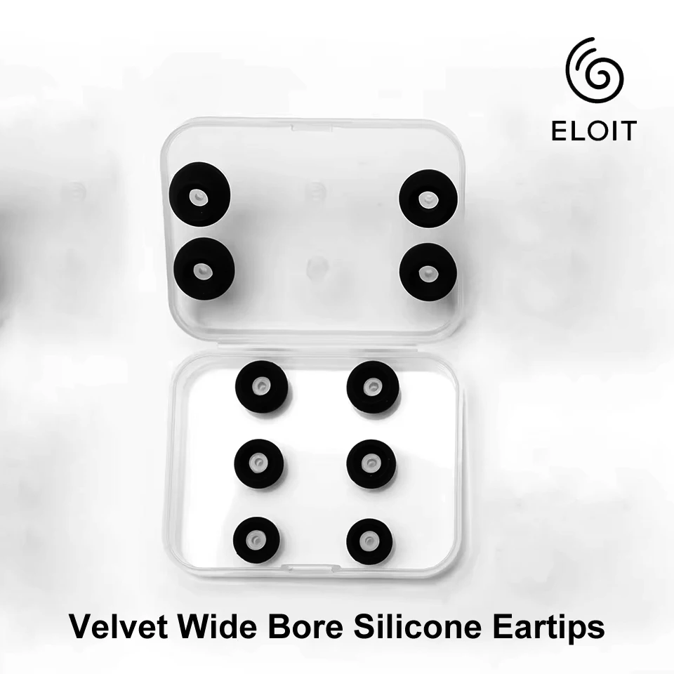 ELOIT DIVINUS - Almohadillas de silicona de terciopelo de gran diámetro para auriculares de 4-6 mm, almohadillas suaves y profundas para auriculares Dunu Davinci