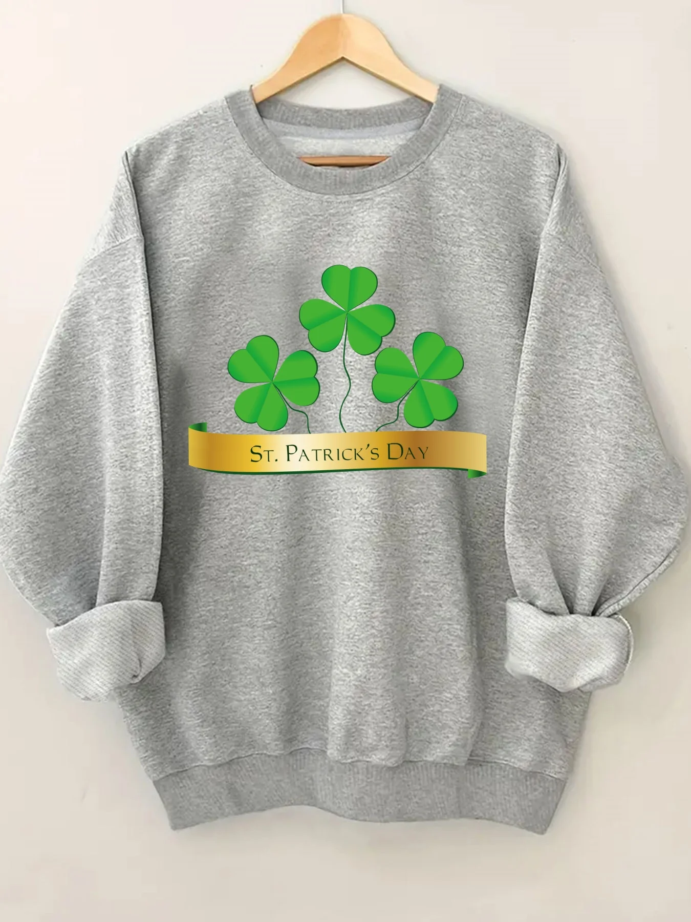 

Fashion Plant Pattern Printed Ladies round Neck Sweatshirt Stylish Graphic Design Women's Crew Neck Pullover Casual Top