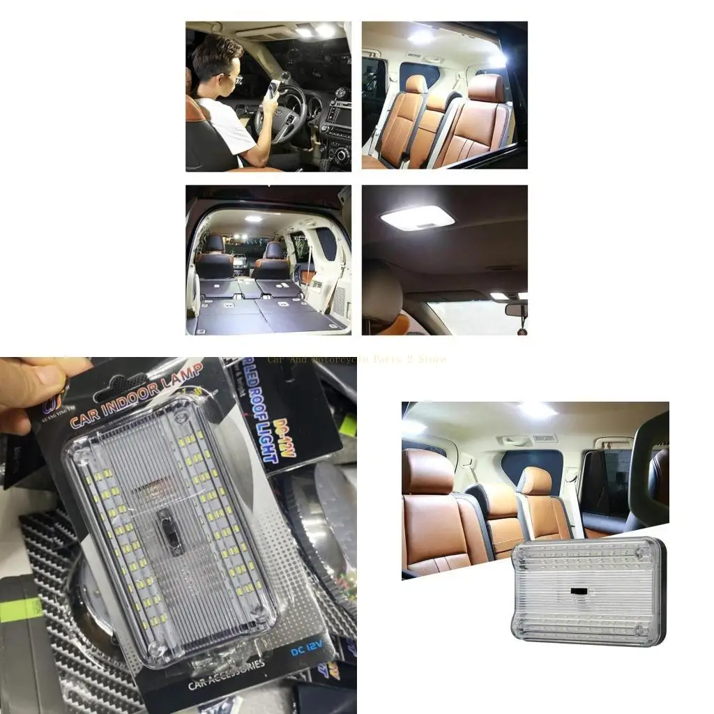 

White Rectangular Car Dome Light Roof Ceiling Lamp Bulb 36SMD Interior Light
