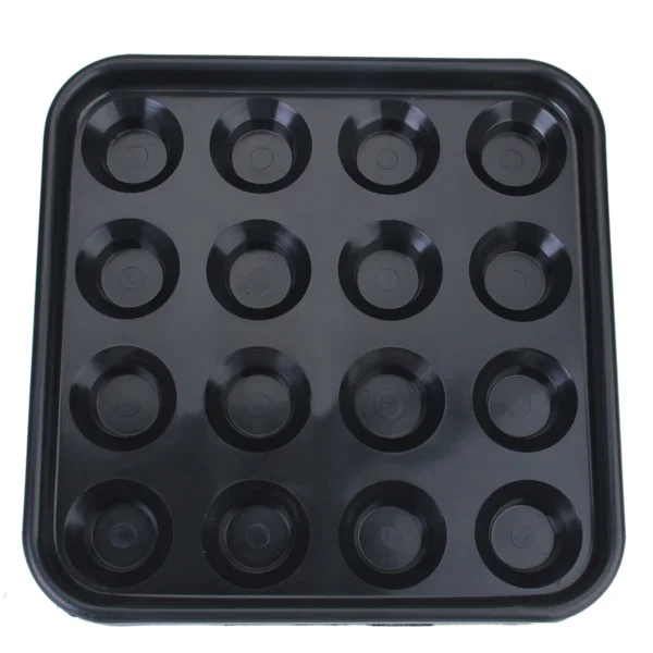 Funny Indoor Games Plastic Pool Billiard Ball Tray Holds 16 Balls - Black for Club Pub Family Games Supplies Snooker Accessory