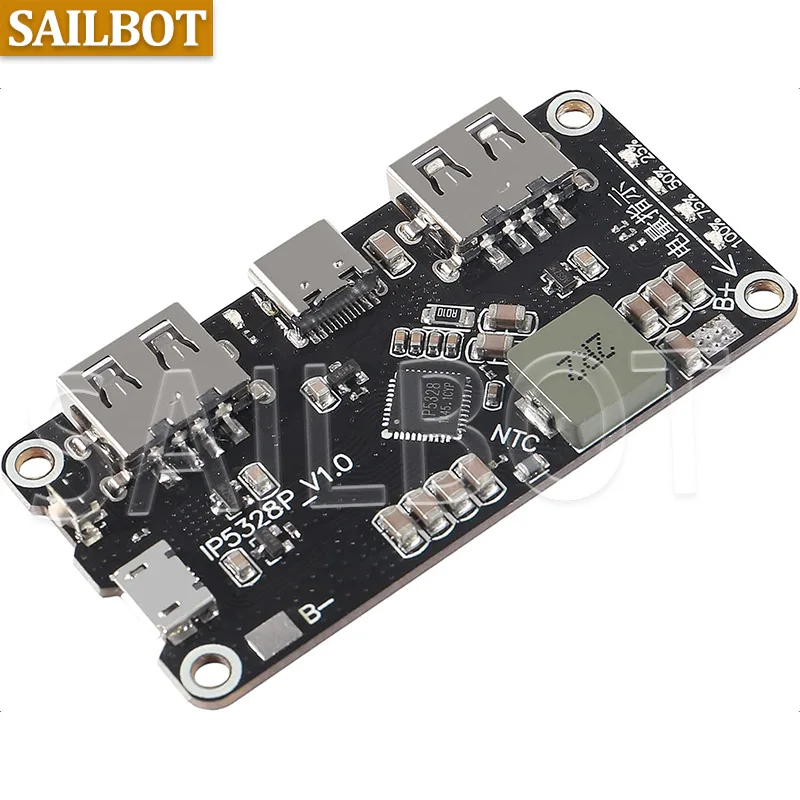 IP5328P شحن بو ثنائي الاتجاه شحن سريع وحدة تبديل اللوحة الأم المتنقلة الطاقة 3.7 فولت دفعة 5V9V12V