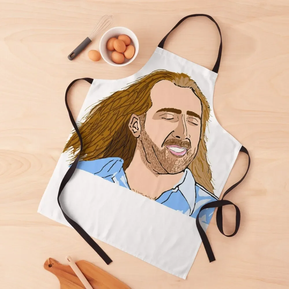 Con air Nicolas Cage Breathing in fresh air Apron chef for man For Kitchen Christmas gift cooks clothes Apron