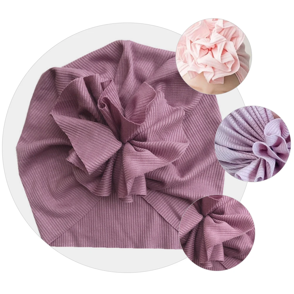 

4Pcs Flower Baby Hat Breathable Elastic Turban Suitable for Infants Toddlers Newborns Cute Printed Cap Baby Accessories