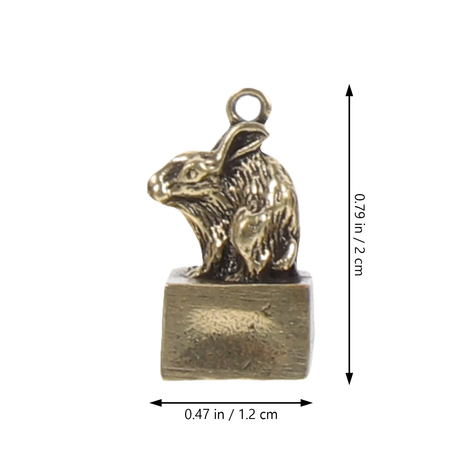 12Pcs Zodiac Stamper Key Chain Charms Vintage Brass Chinese Zodiac Animals Desktop Decor Unique Tabletop Ornament Gift