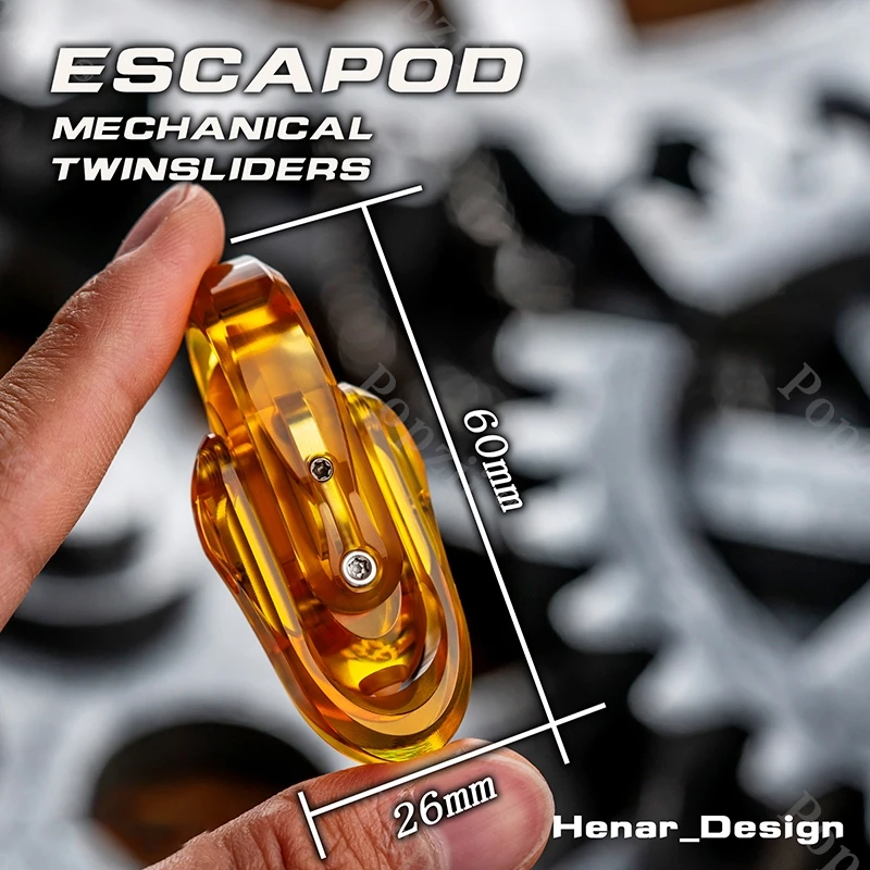 WANWU EDC エスカポッド メカニカル ツインスライダー プッシュスライダー ストレス解消 フィジェットトイ テーブルオーナメント メタル 不安解消玩具