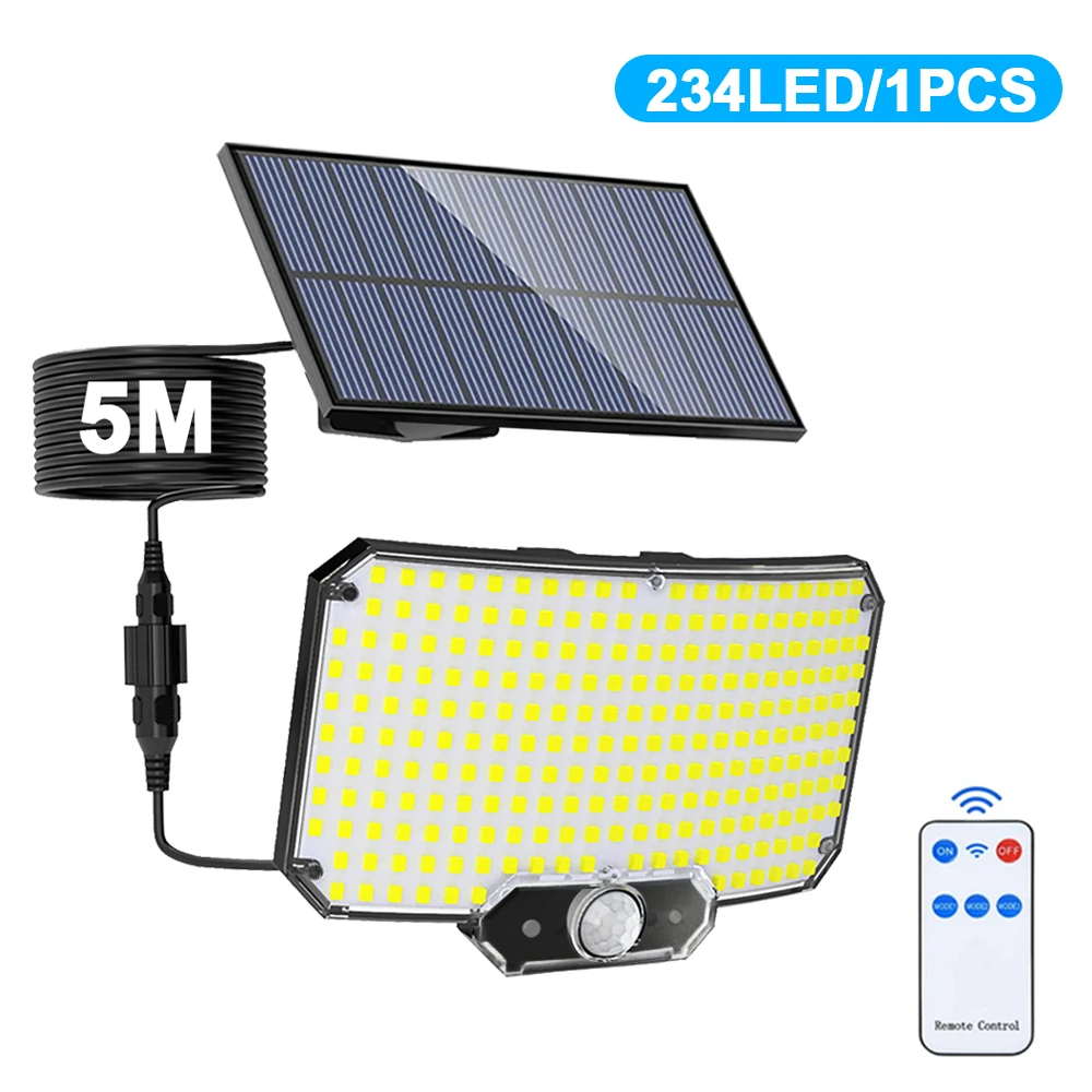 newstyle Neue 366LED Solar Außen Lichter Solar Powered Sicherheit Licht Motion Sensor 234LED Wand Licht IP65 Wasserdicht Garten 7