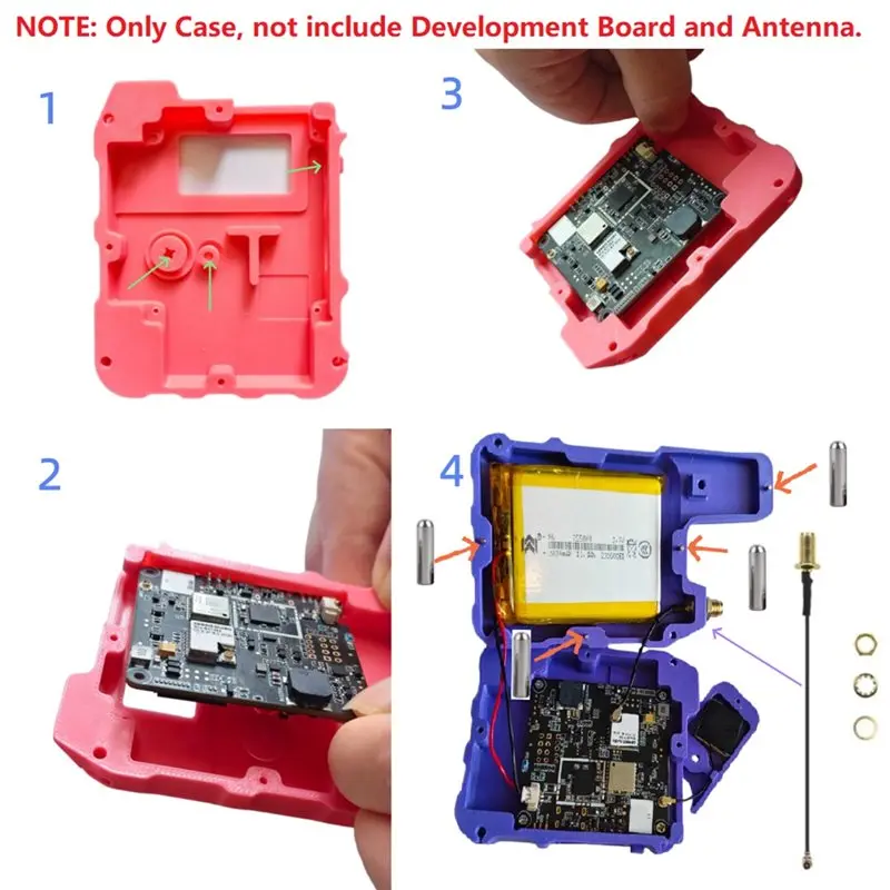 Superior-For Wio Tracker L1 Development Board-Case And 3000Mah Battery Set In All-In Enclosure Screen Protection Shell