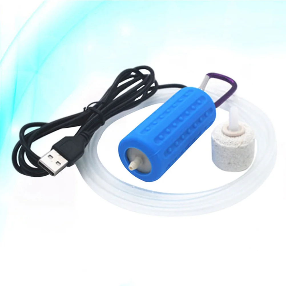 

USB Air Bubble Disk Stone Aerator Aquarium Fish Tank Pond Pump Hydroponic Oxygen Hose Sky-blue Fish Tank Oxygen Air Pump