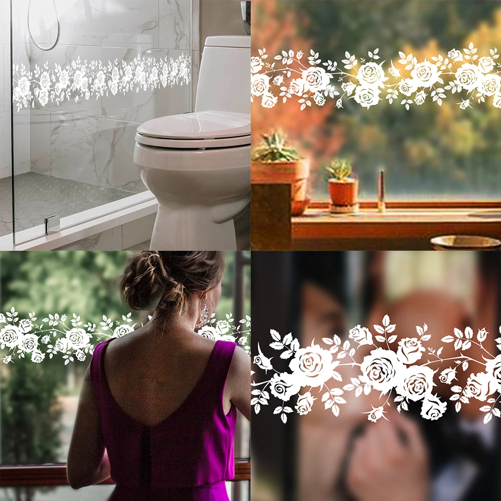 Window Stickers Wall Sticker 4.3*19.6inch Glass Stickers With Transfer Belt 2pcs Matte Effect Vinyl Wall Stickers