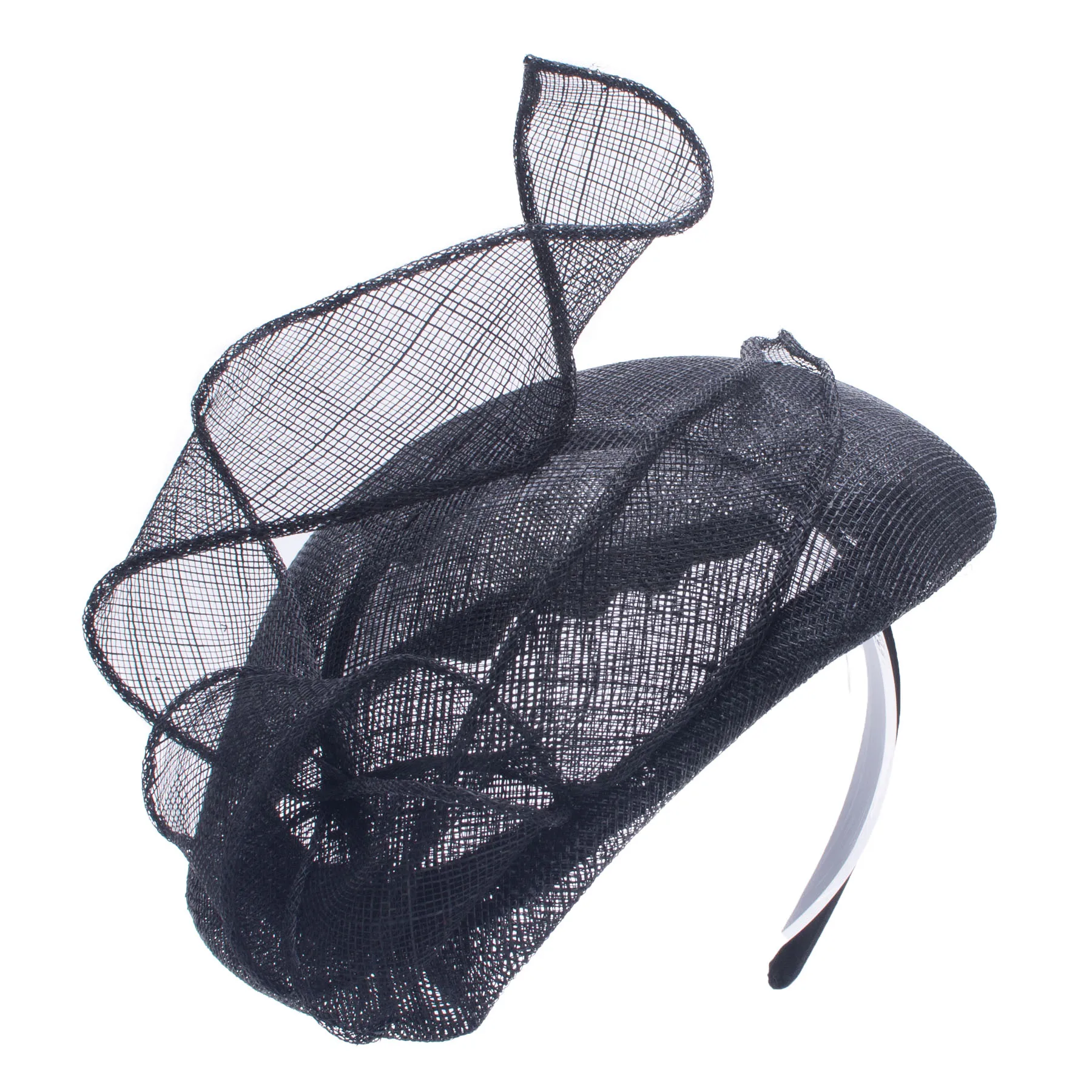 Teardrop Womens Britse Stijl Sinamay Tovenaar Hoed Tam Baret Casque Cocktail Bridal Hoed T442