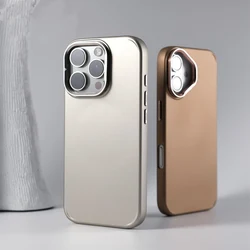 Metal Lens Kickstand Holder for MagSafe Phone Case for iPhone 17 Pro 16 15 pro max 14 13 Solid Color Wireless Charging PC Cover