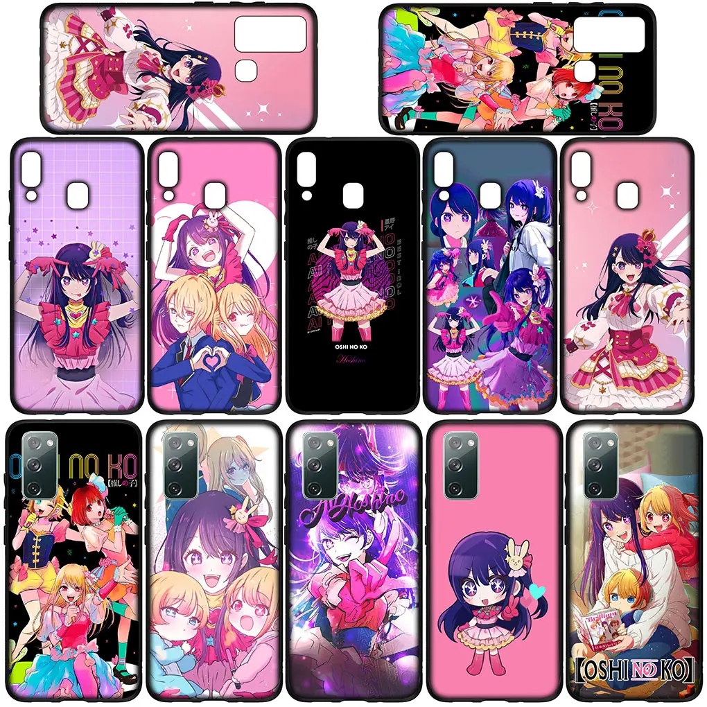 OSHI NO KO Ai Rubii Akuamarin Hoshino Phone for Samsung Galaxy S24 S23 Fe Ultra A55 A35 A24 A15 A05 M55 M15 Plus A02 S7 Case