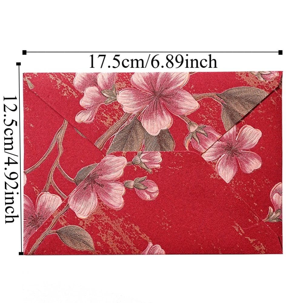 10pcs/pack Chinese Style Cloud Pattern Brocad Envelope Retro 175*125mm Bronzing Pattern Envelope Message Texture