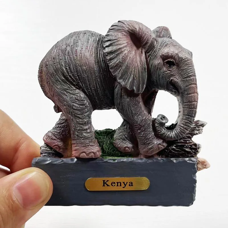 

South Africa Thailand Kenya Elephant Fridge Magnet Souvenir Creative Decoration 3D Magnetic Painted Gift