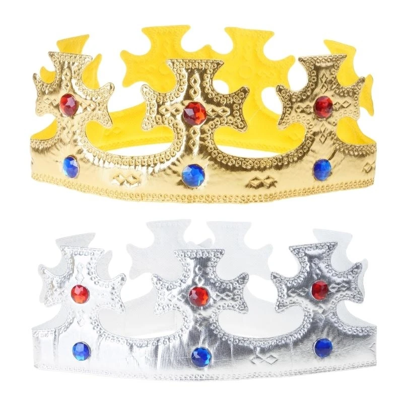 

Eye-catching Party Crown Hat Birthday HeadWear Toy for Kid DIY Crafts Cute Jeweled Crowns Multicolored Cosplay