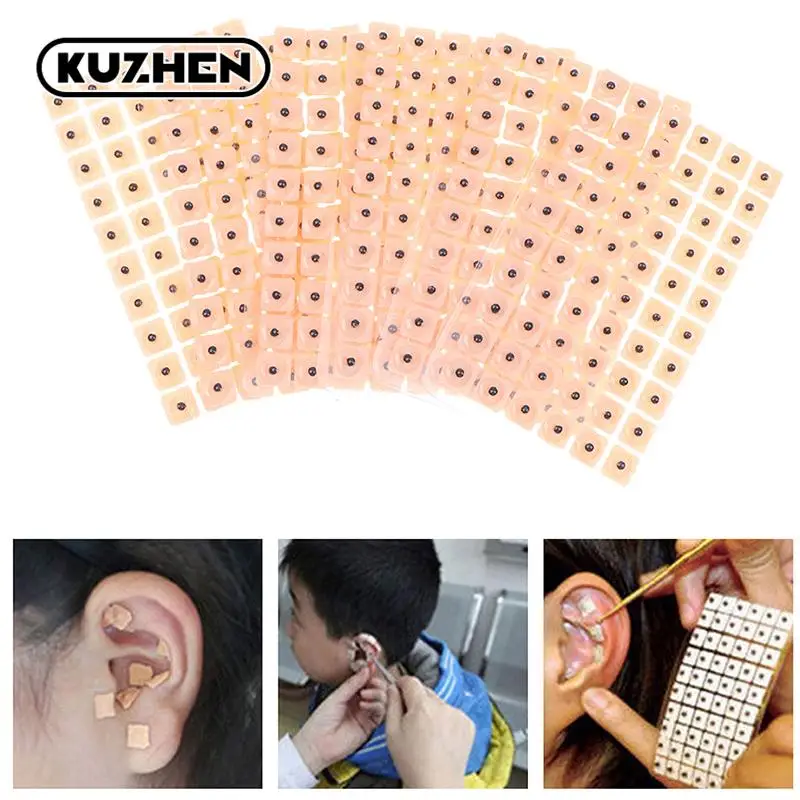 600pcs Disposable Ear Press Seeds Acupuncture Vaccaria Plaster Bean Massage