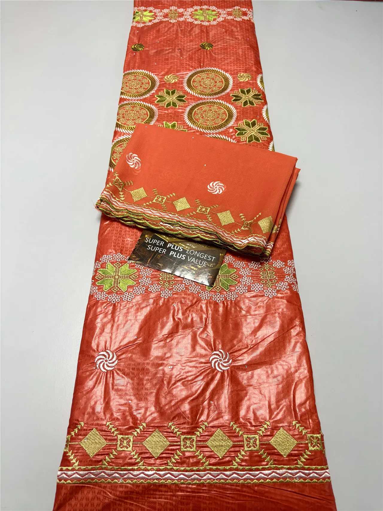 

5+2 Yards African Bazin Riche Brocade Fabric 100% Cotton Jacquard Basin Dress Fabric for Sewing Clothes 15A69