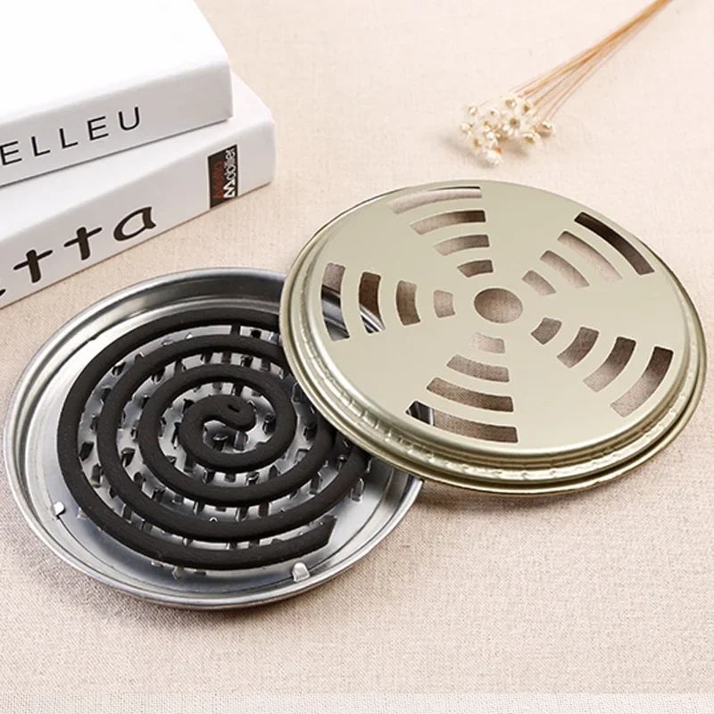 Incense Coil Tray Anti-fire Mosquito Supplie Portable Mosquito Coils Holder Hotel Metal Repellents Rack Home Decor Garden Supply