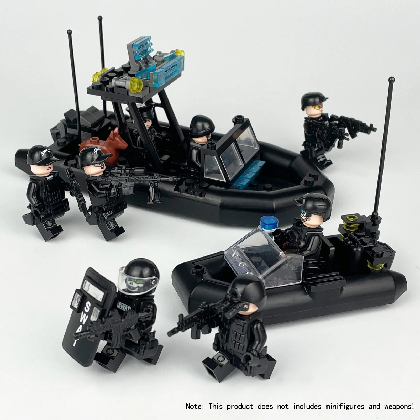 brinquedo-de-blocos-de-montar-modelo-barco-rapido-patinho-de-borracha-da-policia-especial-educacional-stem-para-cognicao-espacial-e-treinamento-de-logica-para-criancas
