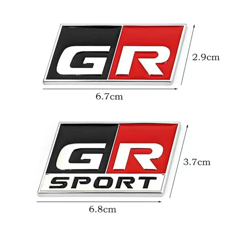 3D Metal Logo GR Sport Badge Trunk Car Sticker For Toyota RZ RC RS YARiS Corolla CHR Harrier Camry GR SPORT Emblem Accessories