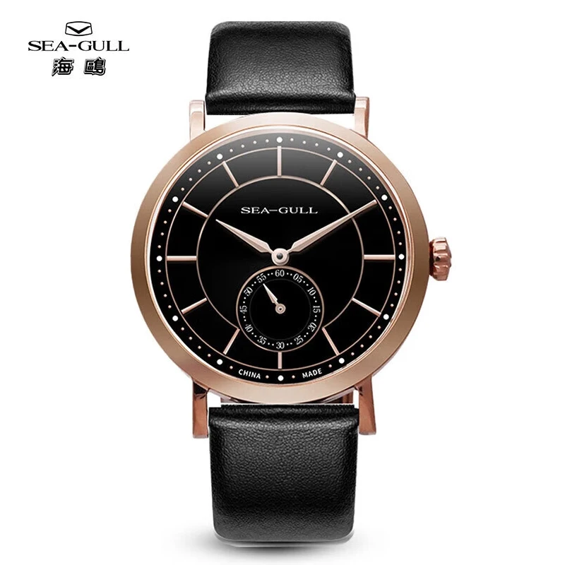 

Sea-Gull Star Hunter Series [ Mizar ] Small Second Hands Black Dial Seagull Mechanical Men's Dress Automatic Watch 519.22.7020