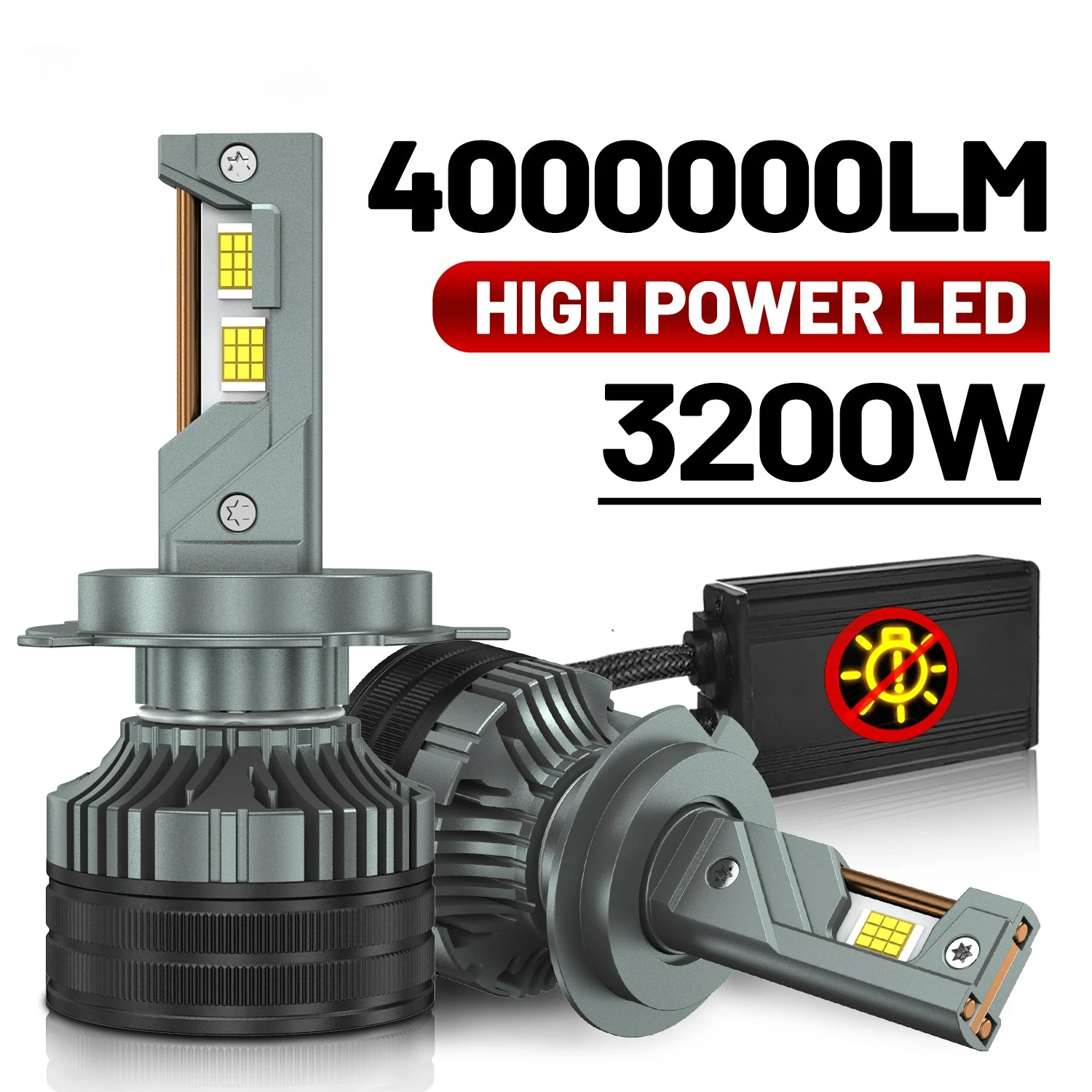 

H7 H4 H11 LED Headlight 4000000LM 3200W High Power Canbus H1 H8 9005 HB3 9006 HB4 9012 HIR2 Lamp 6000K Car Light 12V