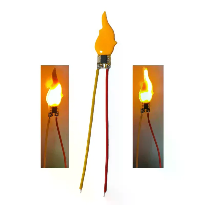 2/5/10PCS Flame Light Bulbs 2200K Diode Flame LED Filament 3V LED Flame Effect Light Bulb For NewYear Christmas Party Decor