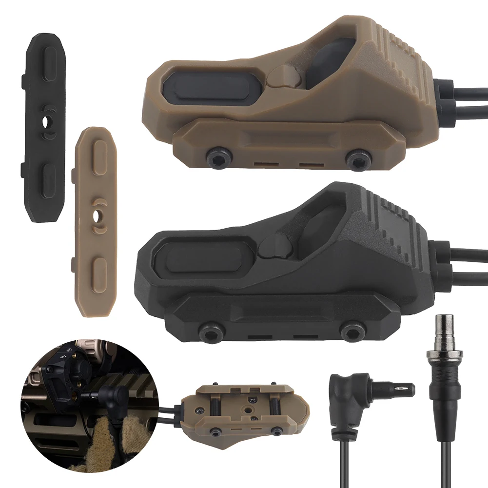 

Dual Remote Flashlight Pressure Switch SF Plug with Crane Remote Activation Pressure Switch Weapon Light Switch for PEQ