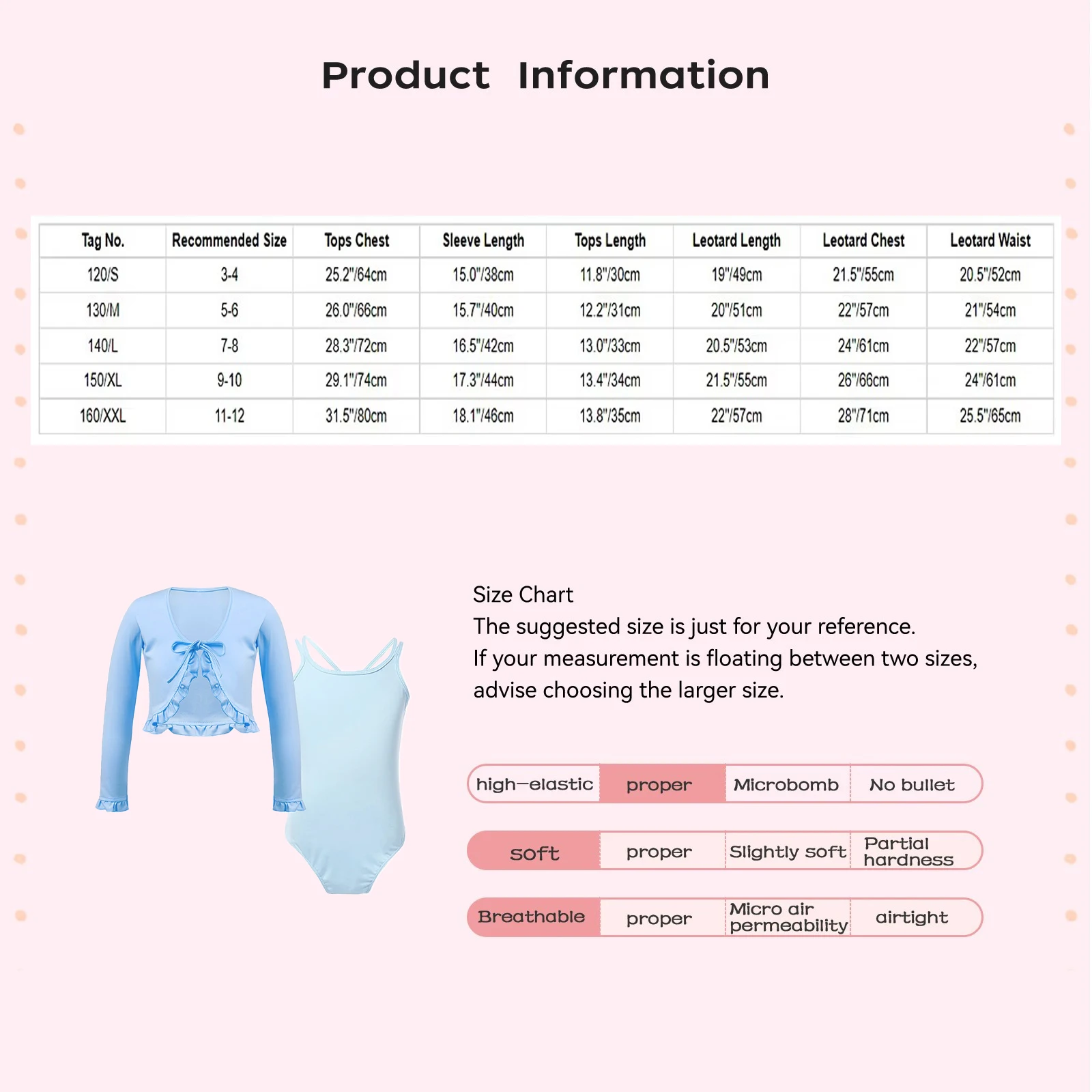 Body per bambina, ginnastica, danza classica, body in cotone con cinturino per spaghetti + maniche arricciate, cardigan in rete trasparente, top corto