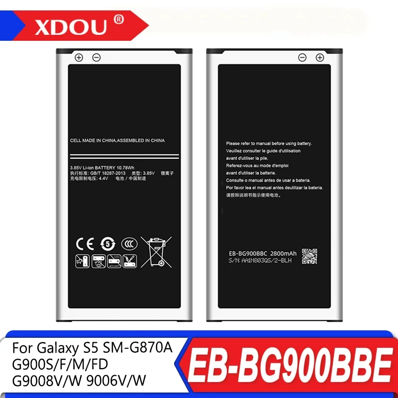 Brand New EB-BG900BBE EB-BG900BBU Battery 2800mAh For Samsung Galaxy S5 S5 900 G900F/S/ I G900H 9008V 9006V 9008W NO NFC