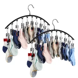 10 Pegs Stainless Steel Clothes Drying Hanger Windproof Clothing Rack Clips Sock Laundry Airer Hanger Underwear Socks Holder