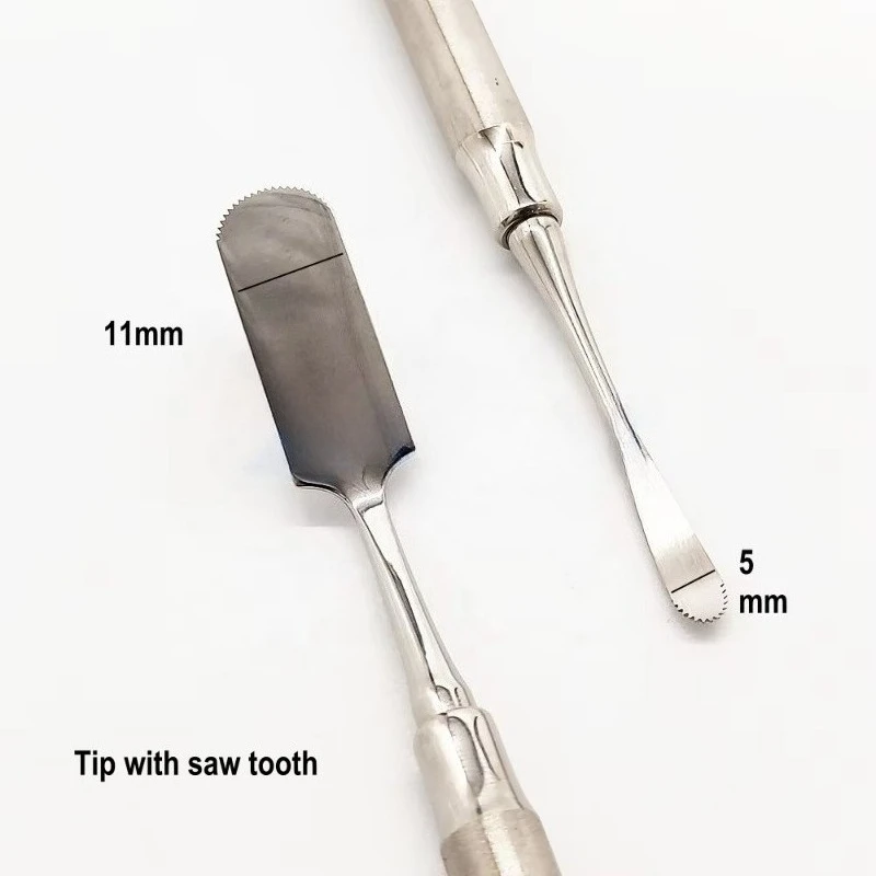 Lab Serrated Tip Implant Periosteal Elevator for Reflecting & Retractor Lab Separator Tool Saw Tooth Double Ends. Best Tool.