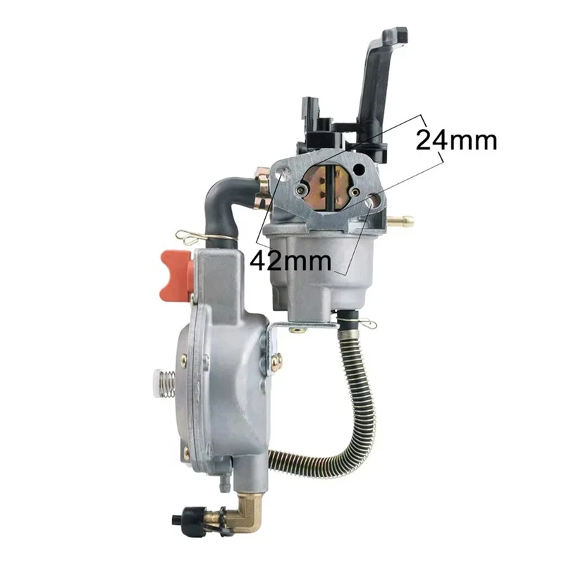 Generador de gasolina A69E3KW 168F 170F, carburador de GLP, Kit de conversión de carburador de Gas NC de combustible Dual para piezas de generador 6.5HP