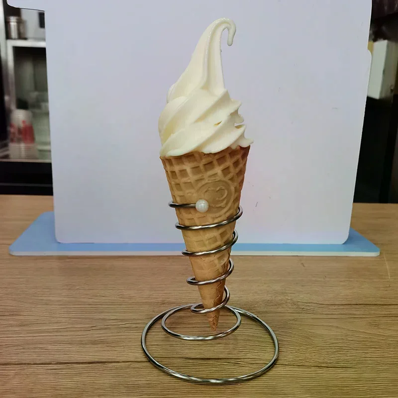 1 Peça Suporte Expositor de Metal em Aço Inoxidável para Cones, Sorvetes, Batatas Fritas, Waffles, Cones de Sorvete em Rolo e Pizza