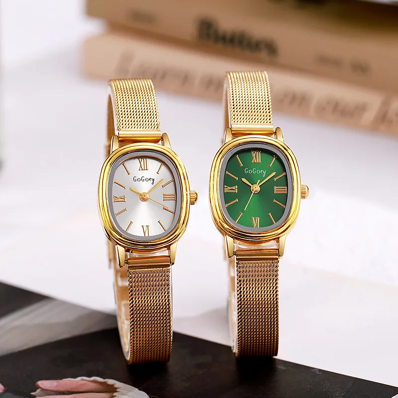 Women Watch Light Luxury Steel Strap Ladies Fashion Quartz Watches Advanced Simple Female Clock Bracelet UTHAI