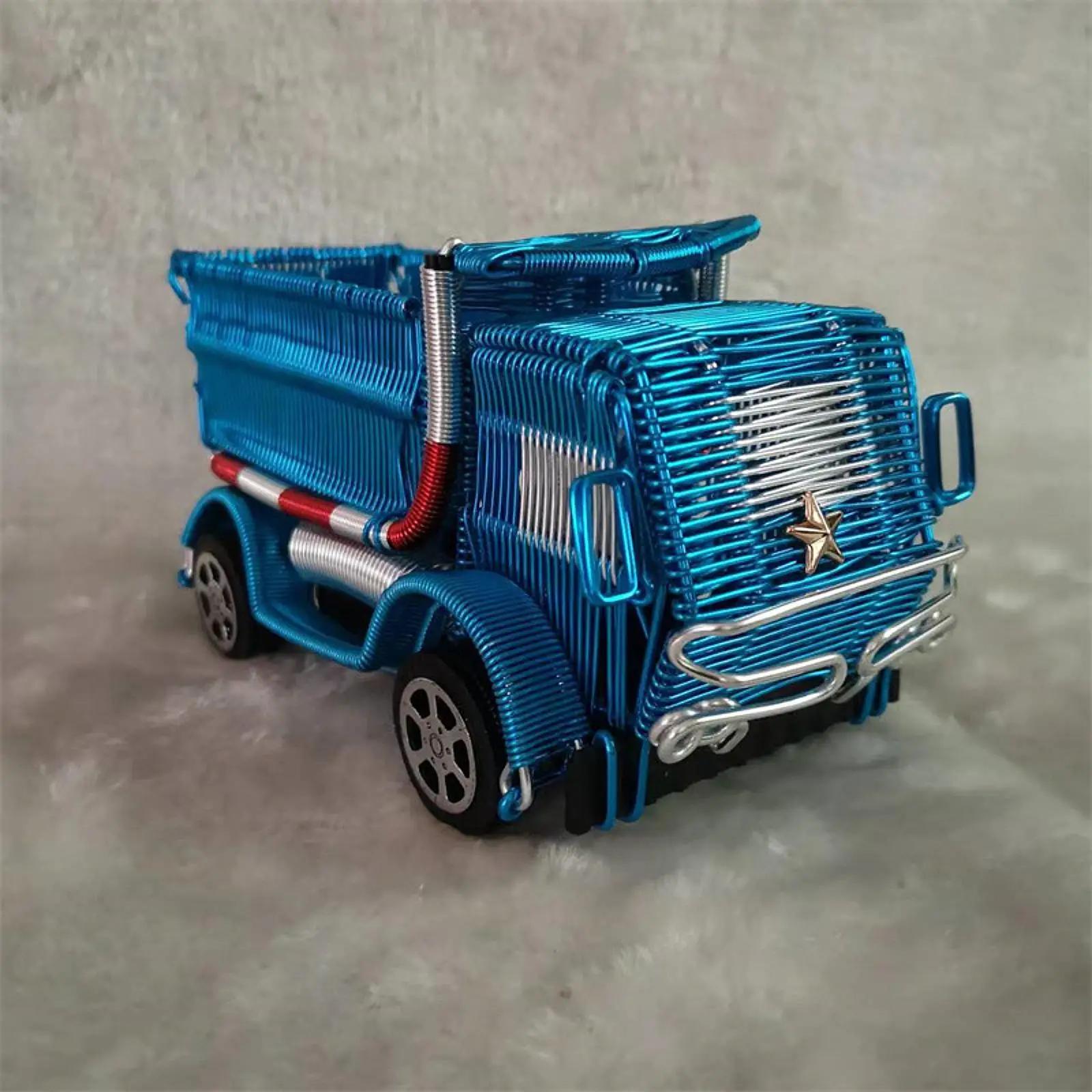 

Dump Truck Aluminum Wire Engineering Car Simulation Home Decoration Sturdy