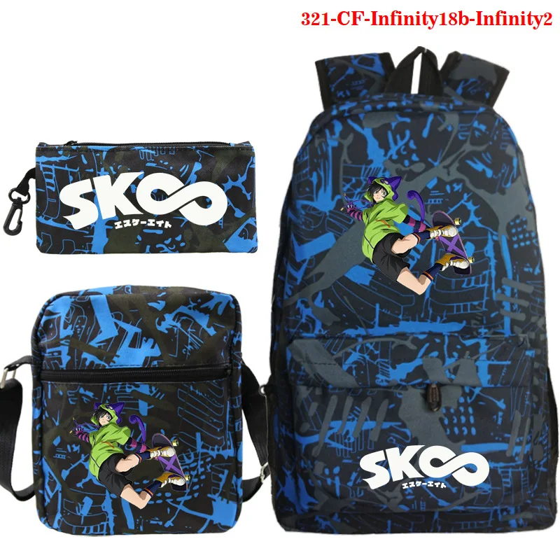 

Anime SK8 The Infinity Backpack For Boys Girls Student Schoolbag ren Book Bags 3Pcs/set School Mochila Teen Travel Knapsack