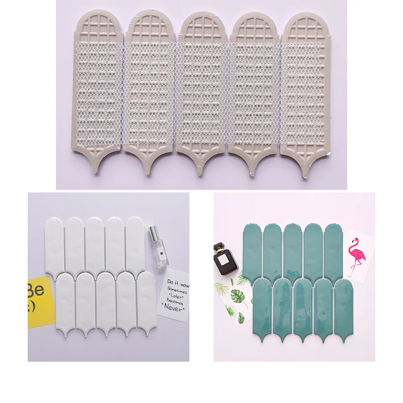 

Feather Shaped Ceramic Mosaic Tile Personality Porcelain Background Decoration Kitchen Back splash Bathroom Swimming Pool Shower