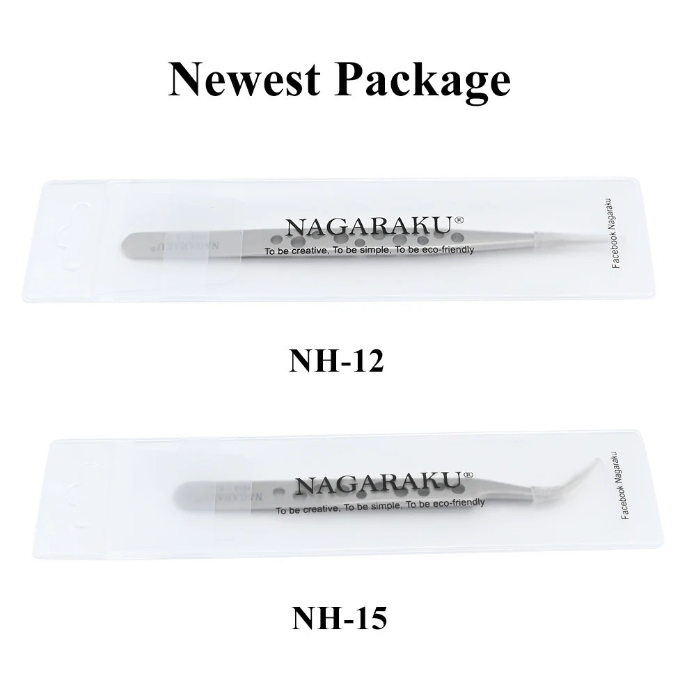 NAGARAKU Make-up Wimpern 2er-Set N-01 N-02 Wimpernpinzetten NH-12 NH-15 Präzisionswimpern ST-12 ST-15 Pinzette Edelstahl – Detail 5