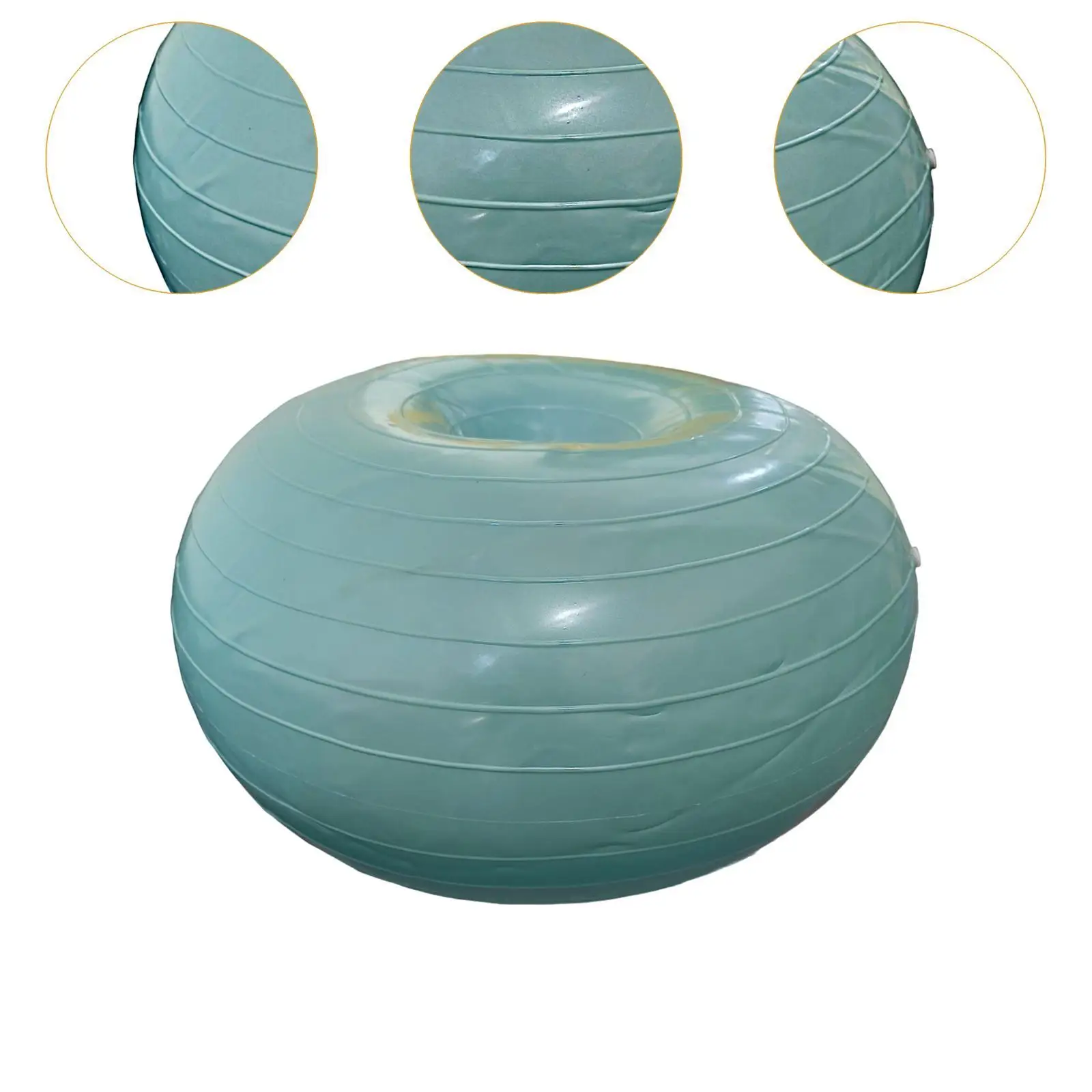 Exercise Ball Thick PVC Inflatable Thickening Flexible Seating Donut Ball for Pilates Workouts Core Training Gymnastic Classroom