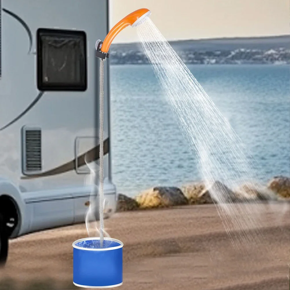 

Портативный душ для кемпинга 2026 года - водонепроницаемый (IPX7) для походов, путешествий, мытья автомобилей, автодомов и купания домашних животных