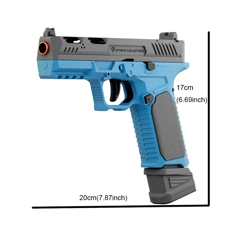Carcasa de pistola G17, lanzamiento de disparo continuo, pistola de balas suaves, colgante vacío, regalo de cumpleaños