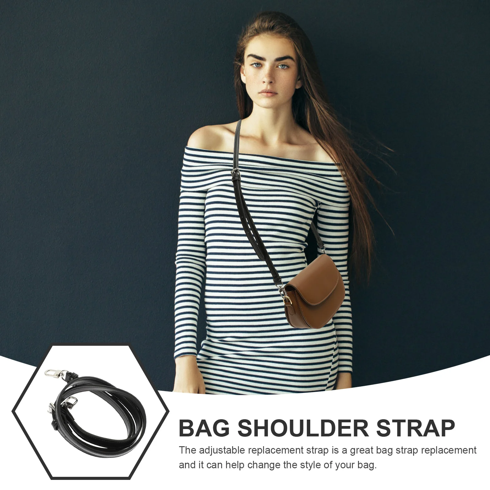 

Adjustable PU Bag Shoulder Strap Replacement for Crossbody Handbag Belt Purse Straps Women Fashion Accessory