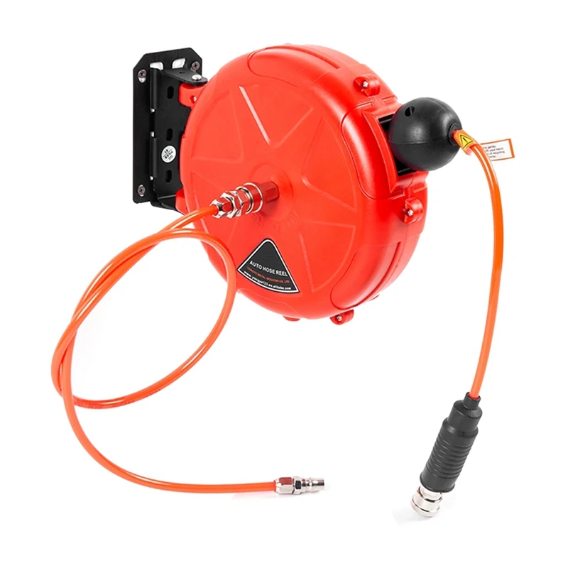 ABUN-Retractable Air Hose Reel 10M Wall Mounted Automatic Rewind Air Hose Tool With Swivel Bracket Air Compressor Supplies