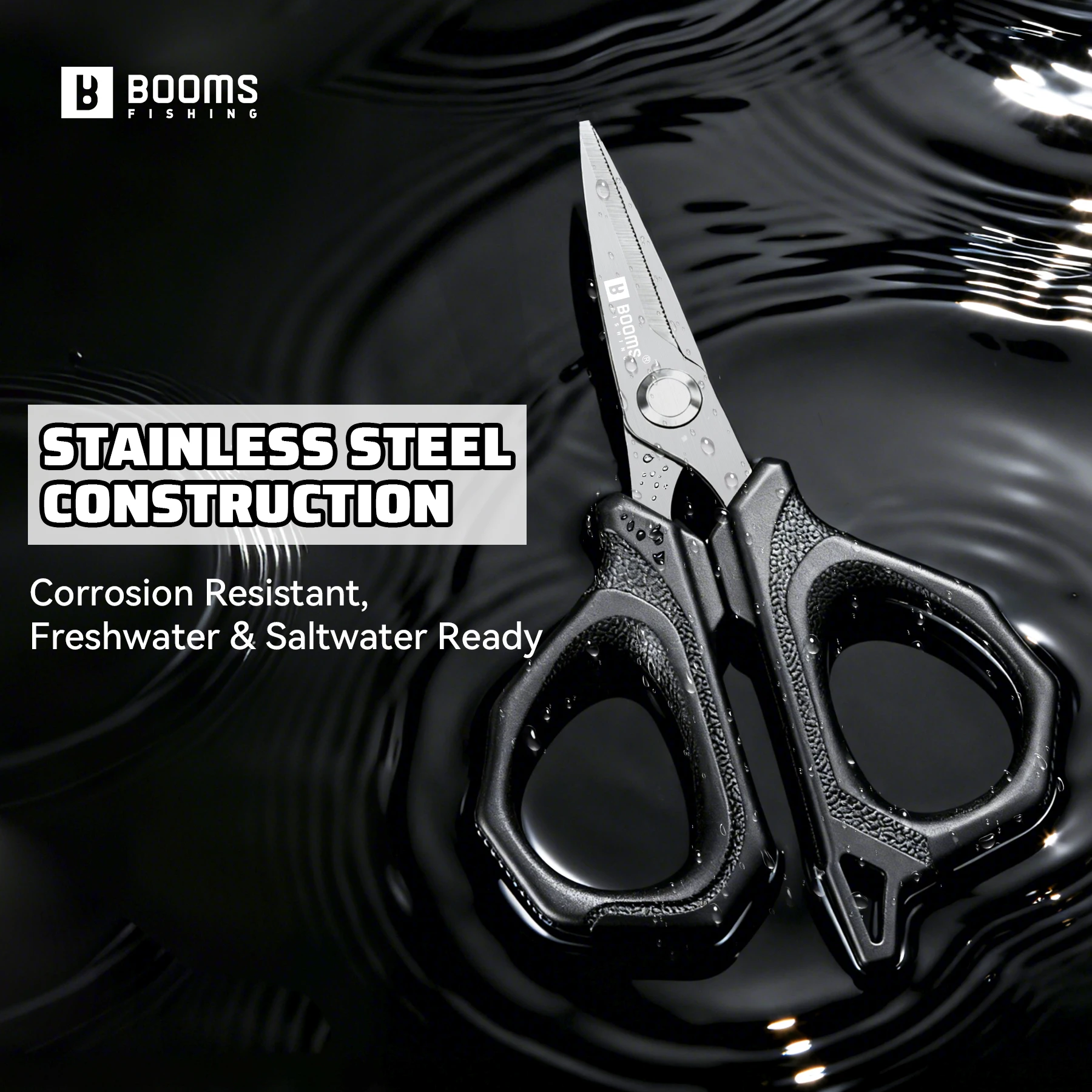 ازدهار الصيد S07 الفولاذ المقاوم للصدأ الصيد جديلة خط قطع مقص مع حامل شارة قابل للسحب حلقة تسلق معالجة صندوق الملحقات #4