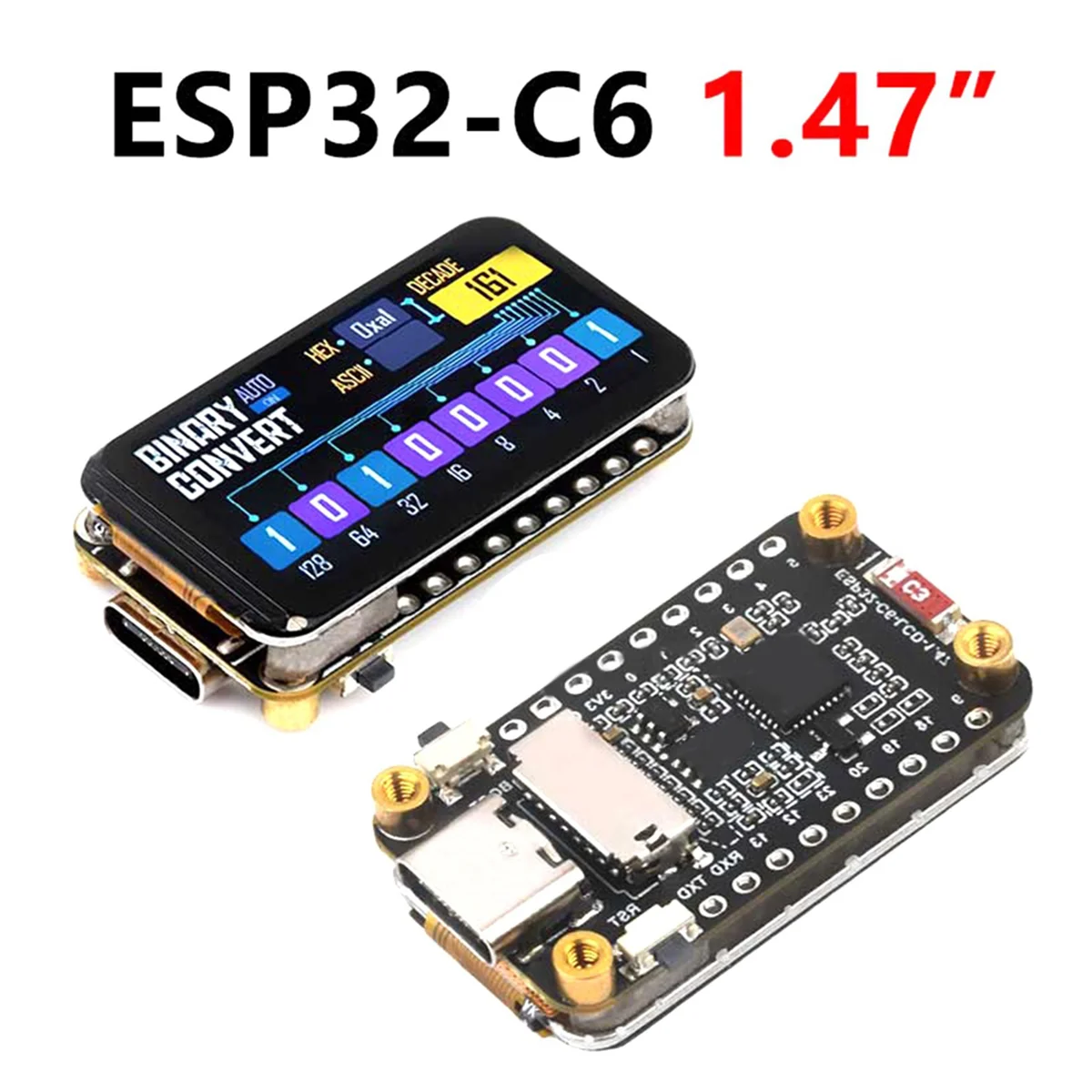 A20M 2X ESP32-C6 Макетная плата с ST7789 1,47-дюймовым ЖК-дисплеем WiFi6 LVGL HMI SD-порт и RGB-светодиод, не припаянный A20M 2X ESP32-C6 Макетная плата с ST7789 1,47-дюймовым ЖК-дисплеем WiFi6 LVGL HMI SD-порт и RGB-светодиод, не припаянный