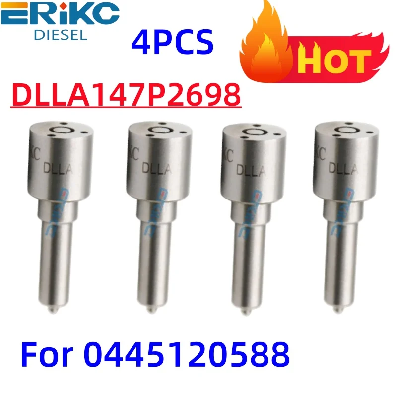 

ERIKC 4 шт. DLLA147P2698 высокого давления DLLA 147P 2698 автозапчасти сопло DLLA 147 P 2698 для топливной форсунки 0445120588