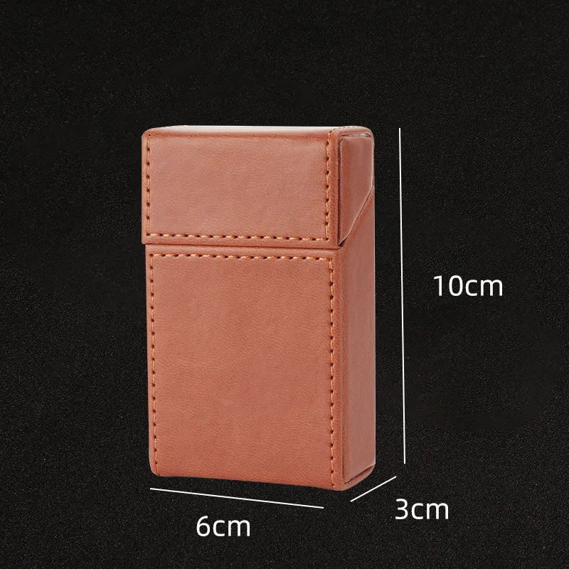 4 Color Cigarette Case Holds 20 King Size Cigarettes PU Leather Storage Box Smoking Accessories Gift for Men and Women